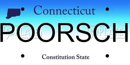 POORSCH Connecticut License Plate