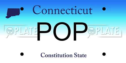 POP Connecticut License Plate