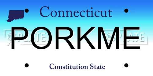 PORKME Connecticut License Plate