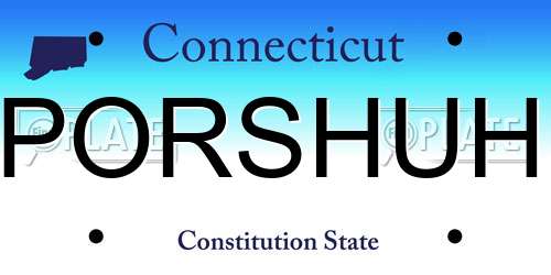 PORSHUH Connecticut License Plate