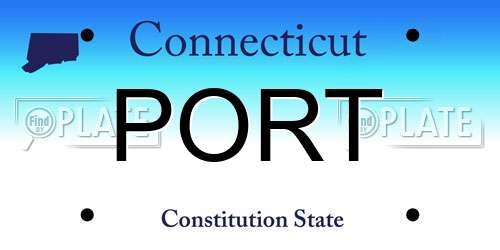 PORT Connecticut License Plate
