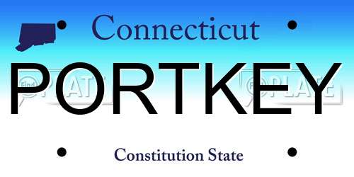 PORTKEY Connecticut License Plate