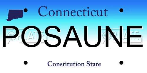 POSAUNE Connecticut License Plate