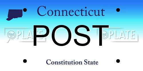 POST Connecticut License Plate