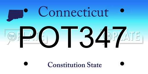 POT347 Connecticut License Plate