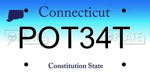 POT34T Connecticut License Plate