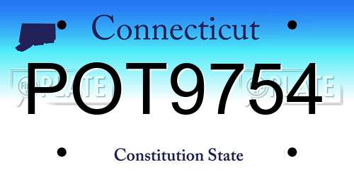 POT9754 Connecticut License Plate
