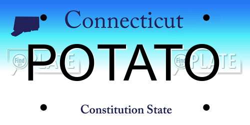 POTATO Connecticut License Plate