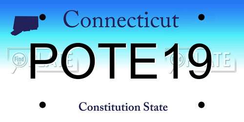 POTE19 Connecticut License Plate