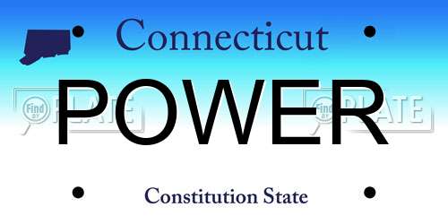 POWER Connecticut License Plate