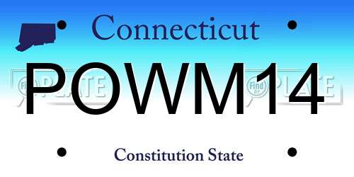 POWM14 Connecticut License Plate