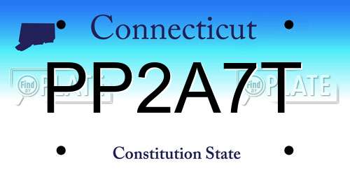 PP2A7T Connecticut License Plate