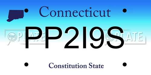 PP2I9S Connecticut License Plate