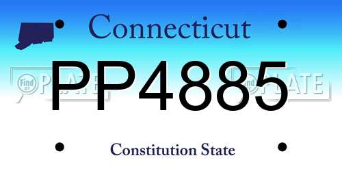 PP4885 Connecticut License Plate