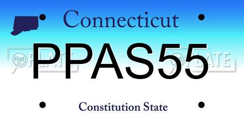PPAS55 Connecticut License Plate
