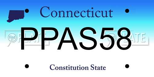 PPAS58 Connecticut License Plate