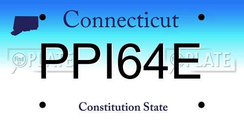 PPI64E Connecticut License Plate