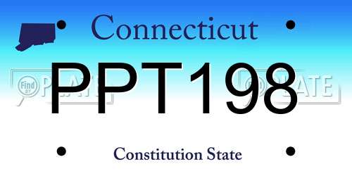 PPT198 Connecticut License Plate