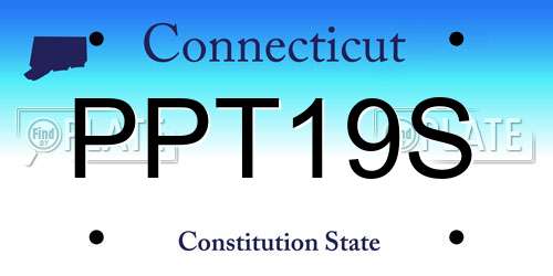 PPT19S Connecticut License Plate
