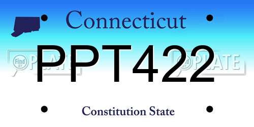 PPT422 Connecticut License Plate