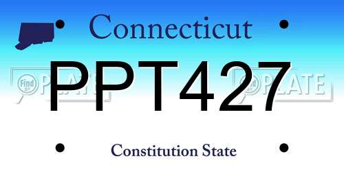 PPT427 Connecticut License Plate