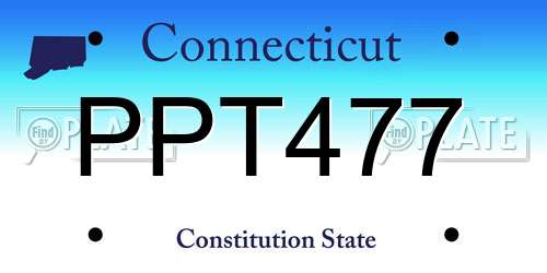 PPT477 Connecticut License Plate