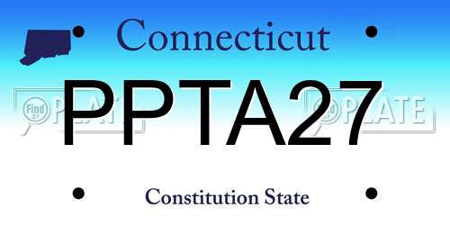 PPTA27 Connecticut License Plate