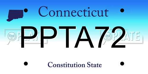 PPTA72 Connecticut License Plate