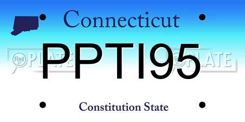 PPTI95 Connecticut License Plate