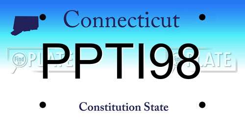 PPTI98 Connecticut License Plate