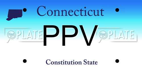 PPV Connecticut License Plate