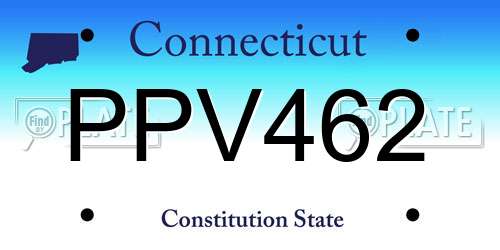 PPV462 Connecticut License Plate