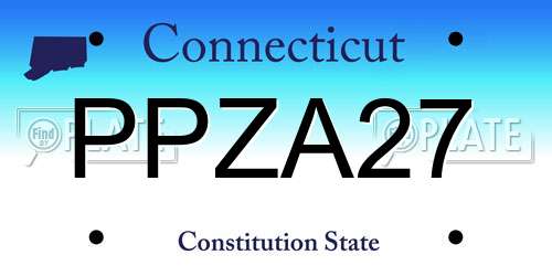 PPZA27 Connecticut License Plate