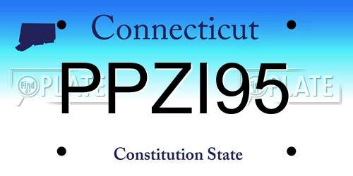 PPZI95 Connecticut License Plate