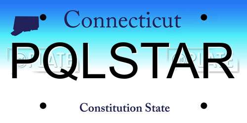 PQLSTAR Connecticut License Plate