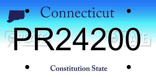 PR24200 Connecticut License Plate