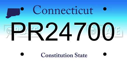 PR24700 Connecticut License Plate