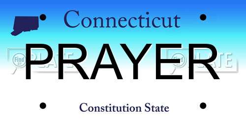 PRAYER Connecticut License Plate