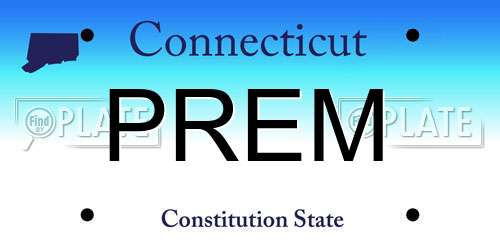 PREM Connecticut License Plate