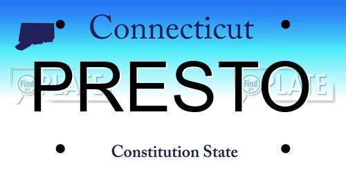 PRESTO Connecticut License Plate