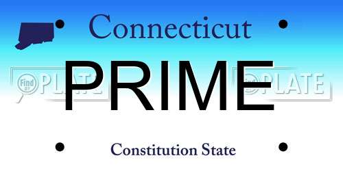 PRIME Connecticut License Plate