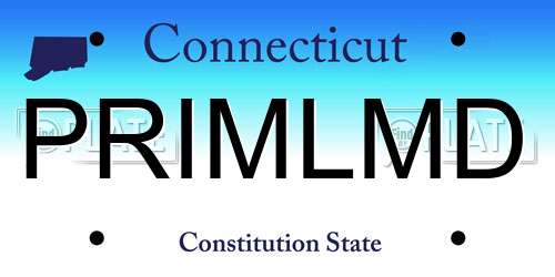 PRIMLMD Connecticut License Plate