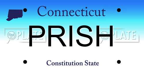 PRISH Connecticut License Plate