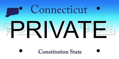 PRIVATE Connecticut License Plate