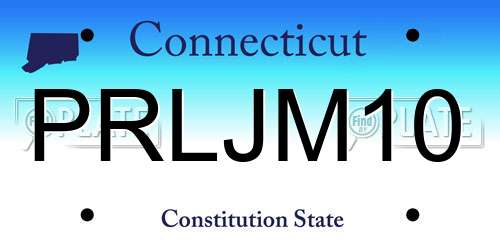 PRLJM10 Connecticut License Plate