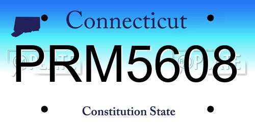 PRM5608 Connecticut License Plate