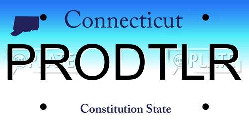 PRODTLR Connecticut License Plate