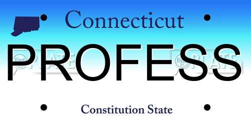 PROFESS Connecticut License Plate