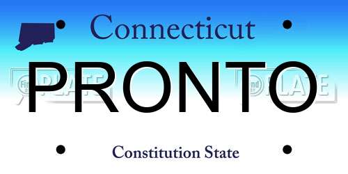 PRONTO Connecticut License Plate