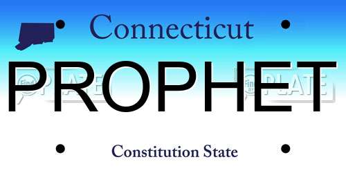 PROPHET Connecticut License Plate